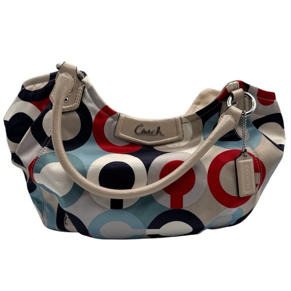 Coach Ashley Op Art Scarf Satchel / Shoulder Bag | Good Used Condition - Picture 3 of 15